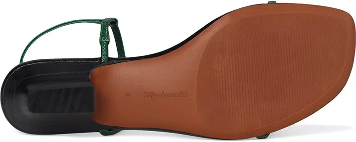 Madewell Tonio Strappy Sandal Women's Wedge Shoes Golf Green : 7 M, Leather - Image 3