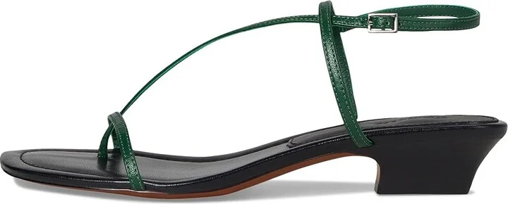 Madewell Tonio Strappy Sandal Women's Wedge Shoes Golf Green : 7 M, Leather - Image 6