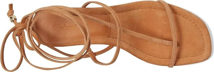 Madewell Tonio Strappy Sandals - Lace Up Suede Women's Dress Sandals Sunbaked Clay : 8 M, Leather - Image 2