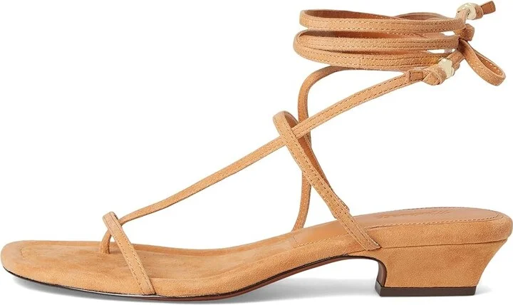Madewell Tonio Strappy Sandals - Lace Up Suede Women's Dress Sandals Sunbaked Clay : 8 M, Leather - Image 6