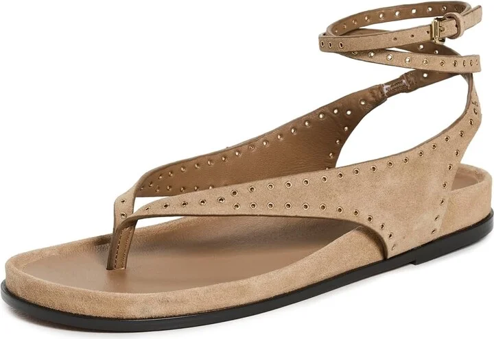Madewell Women's Millie Thong Lace Up Sandals
