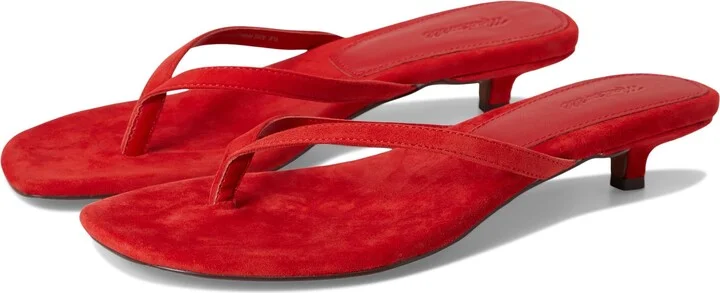 Madewell Women's Tamia Heeled Thong Sandals-Suede Ballet Flat