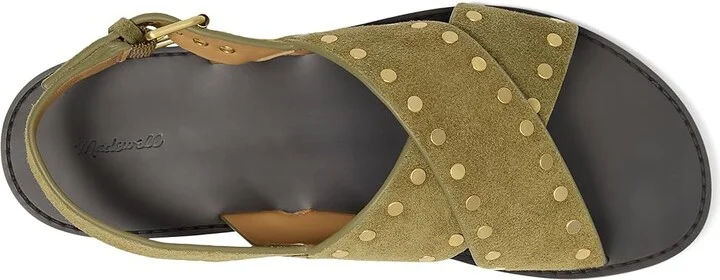Madewell Xband Sandal Women's Wedge Shoes Dried Acorn : 9 M, Leather - Image 8