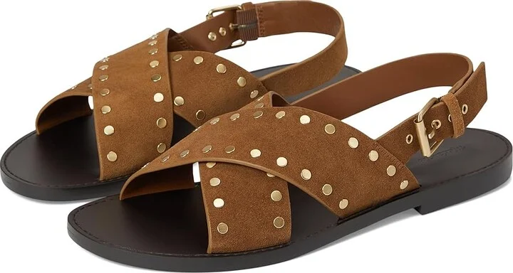 Madewell Xband Sandal Women's Wedge Shoes Dried Acorn : 9 M, Leather