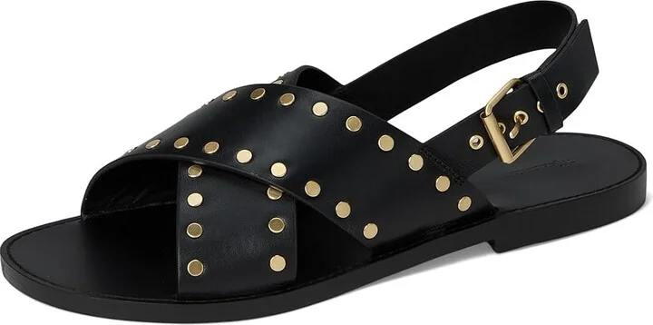 Madewell Xband Sandal Women's Wedge Shoes True Black : 8.5 M, Leather - Image 5