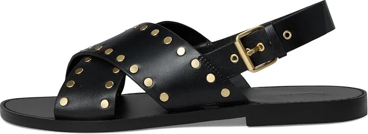 Madewell Xband Sandal Women's Wedge Shoes True Black : 8.5 M, Leather - Image 6