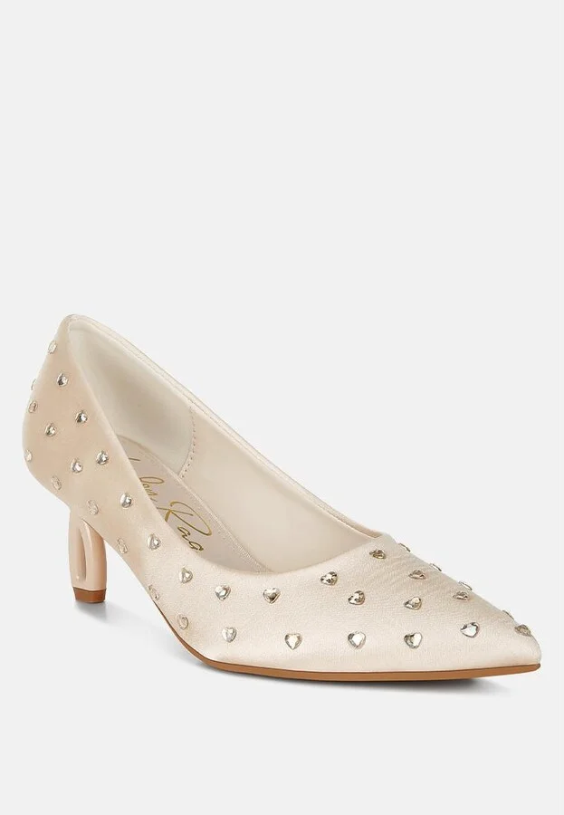 Madhara Heart-Shaped Rhinestones Pumps - Image 3