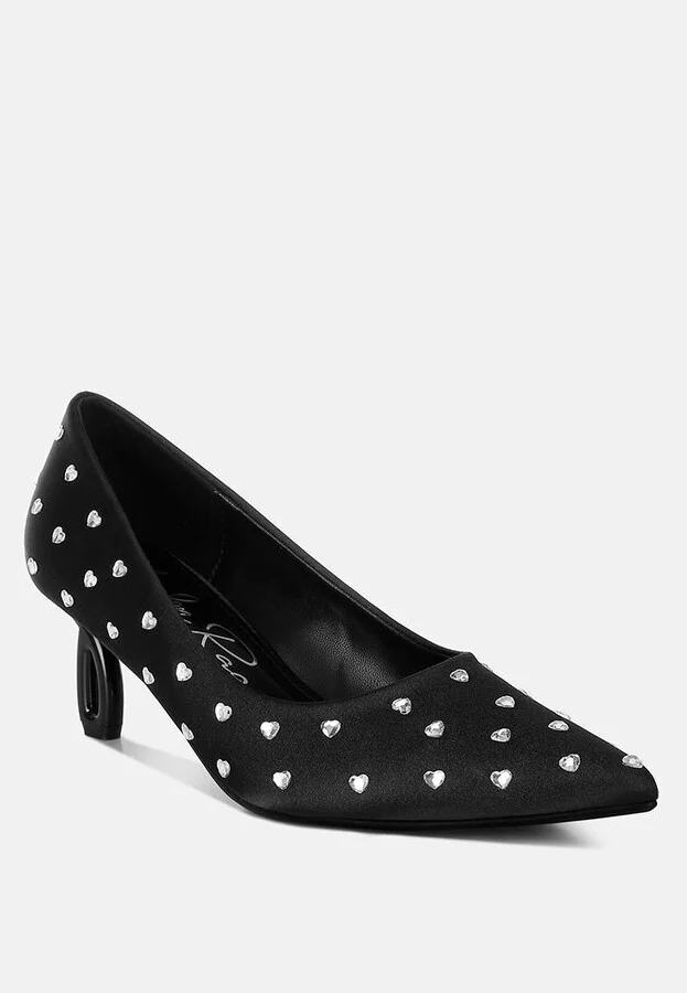 Madhara Heart-Shaped Rhinestones Pumps - Image 5