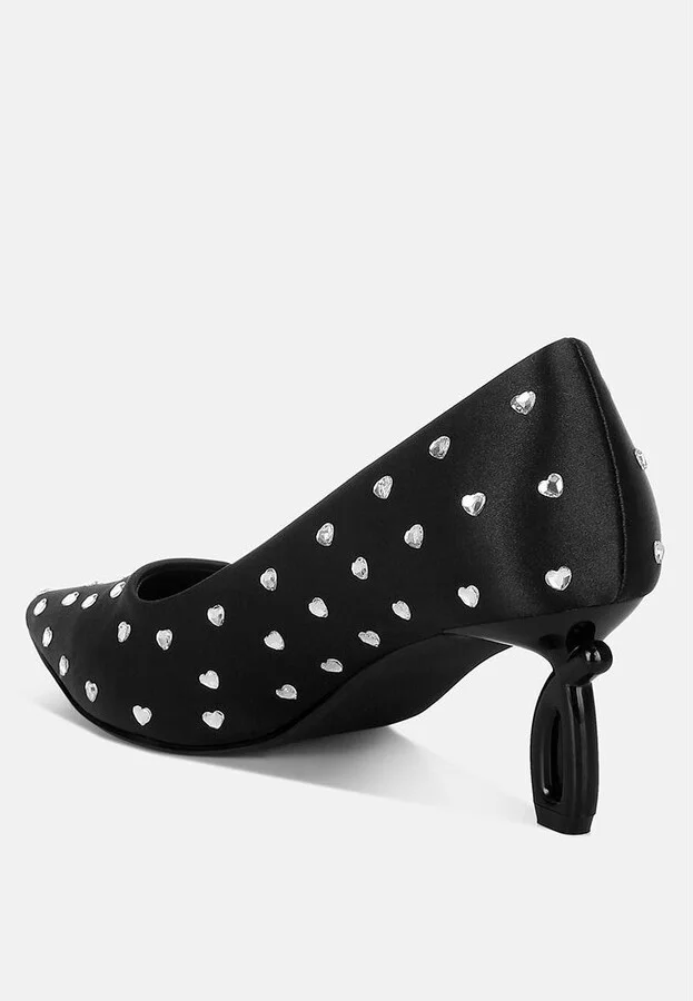 Madhara Heart-Shaped Rhinestones Pumps - Image 6