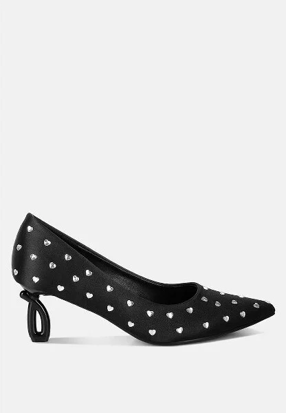 Madhara Heart-Shaped Rhinestones Pumps Women