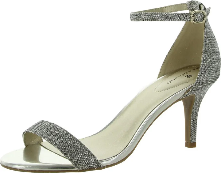 Madia 2 Womens Metallic Ankle Strap Heels
