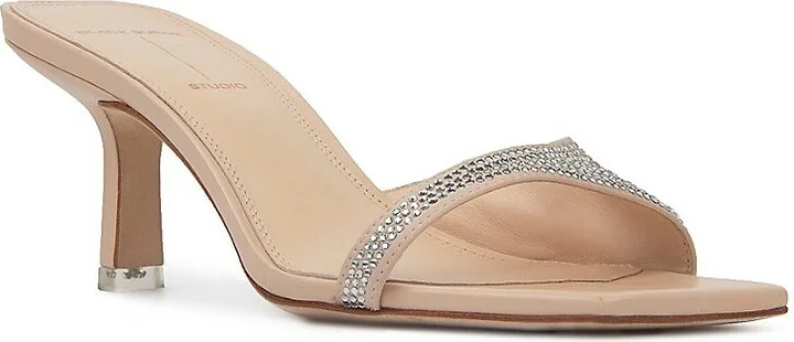 Madison Embellished Leather Sandals - Image 2