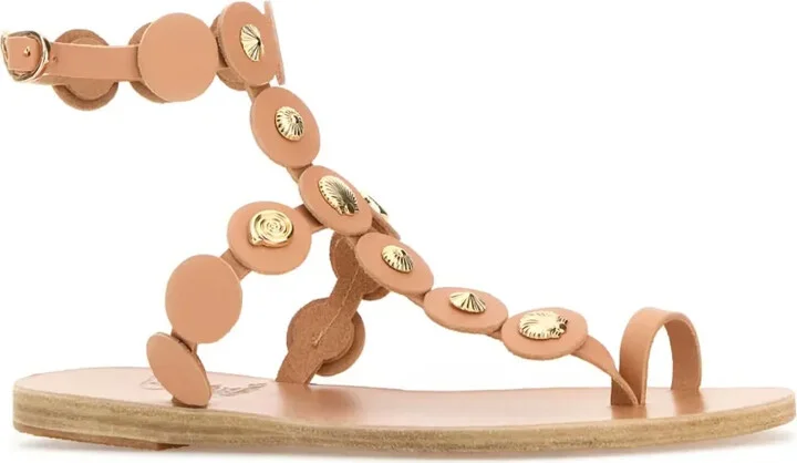 Madison leather disc-embellished sandals - Image 2