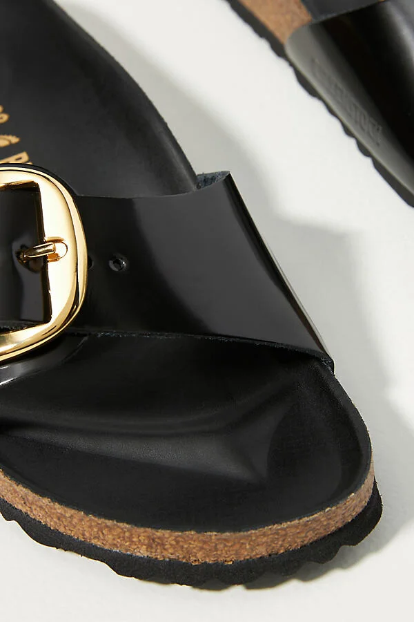 Madrid Big Buckle High Shine Sandals - Image 3