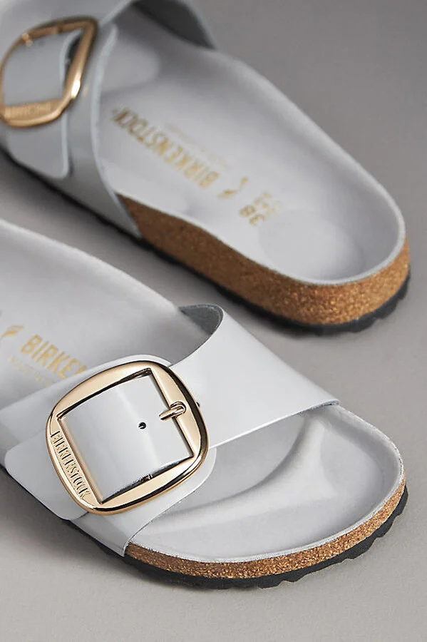 Madrid Big Buckle High Shine Sandals - Image 3