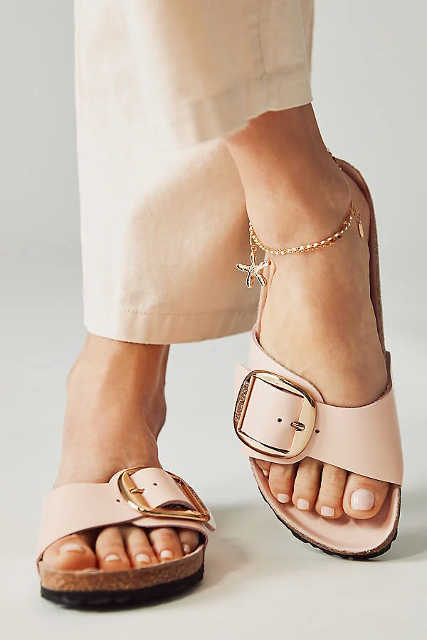 Madrid Big Buckle High Shine Sandals - Image 2
