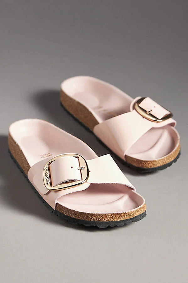 Madrid Big Buckle High Shine Sandals - Image 5