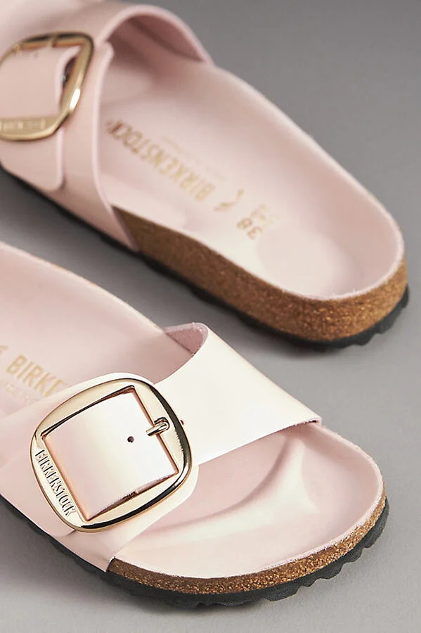Madrid Big Buckle High Shine Sandals - Image 7