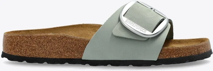 Madrid Big Buckle Nubuck Leather Sandals