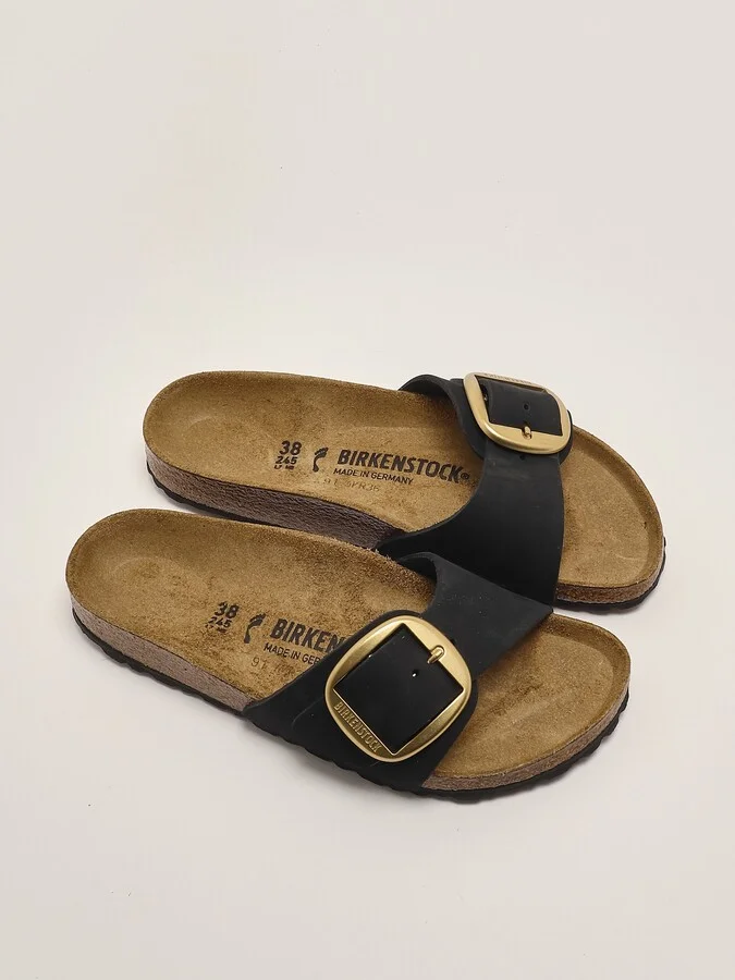 Madrid Big Buckle Nubuck Sandal - Image 2