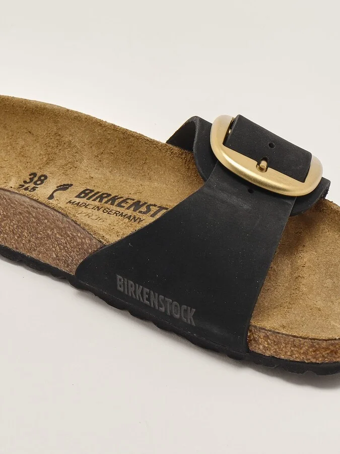 Madrid Big Buckle Nubuck Sandal - Image 5
