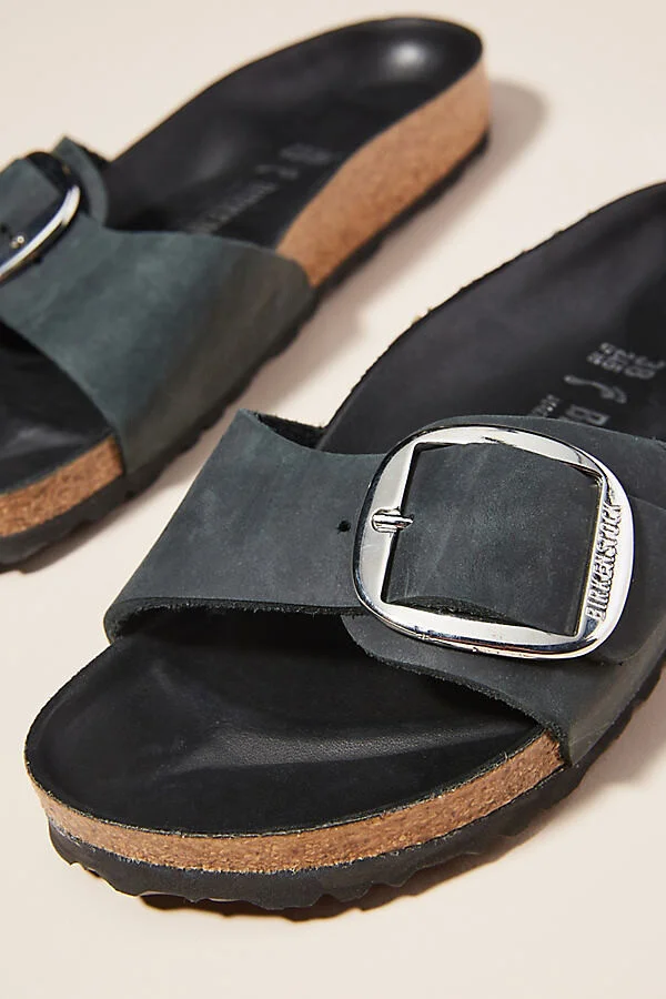 Madrid Big Buckle Nubuck Sandals - Image 3
