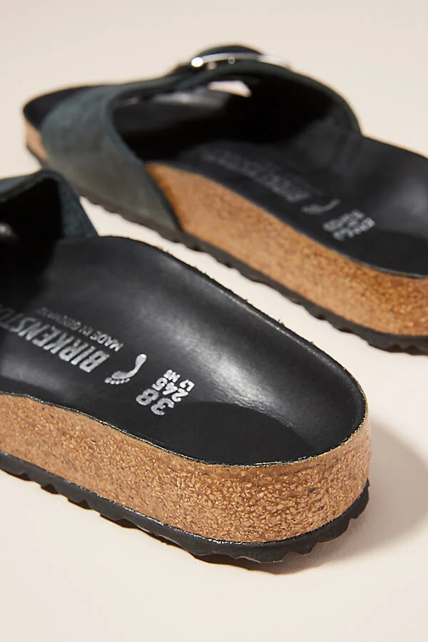 Madrid Big Buckle Nubuck Sandals - Image 4