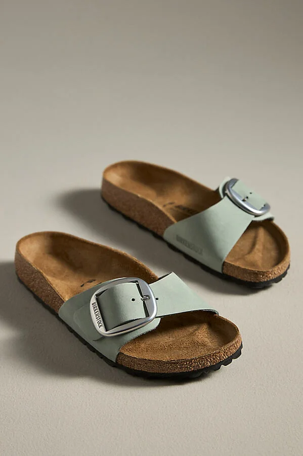 Madrid Big Buckle Nubuck Sandals - Image 2