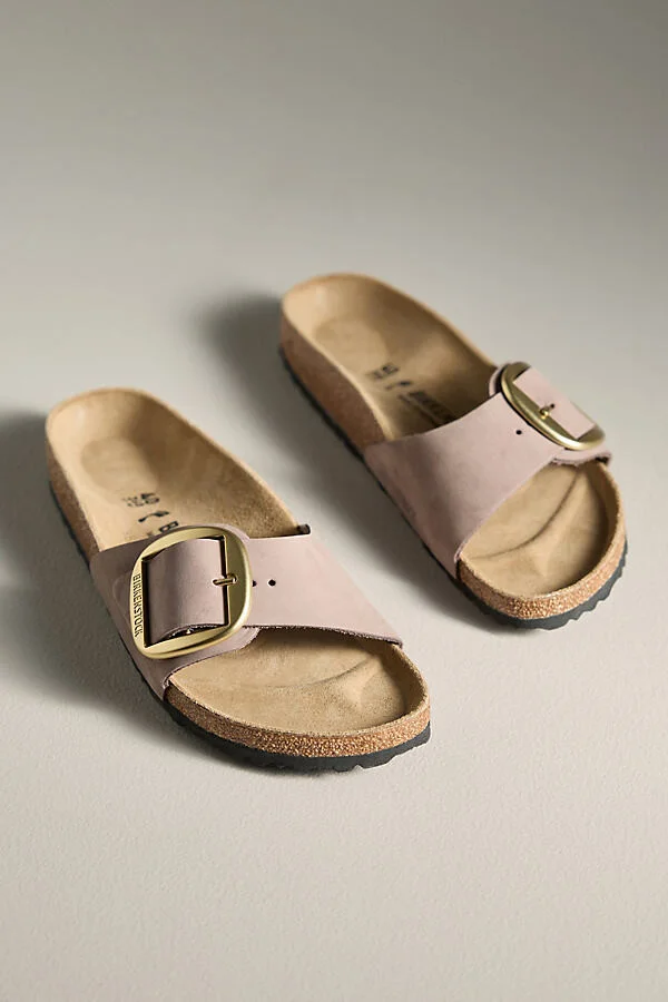 Madrid Big Buckle Nubuck Sandals - Image 2