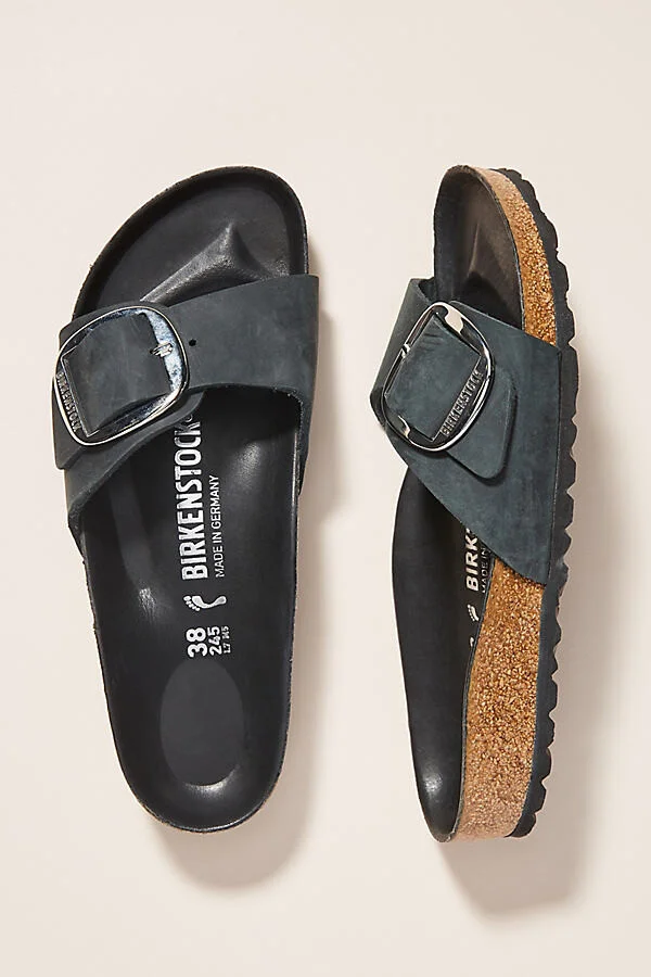 Madrid Big Buckle Nubuck Sandals