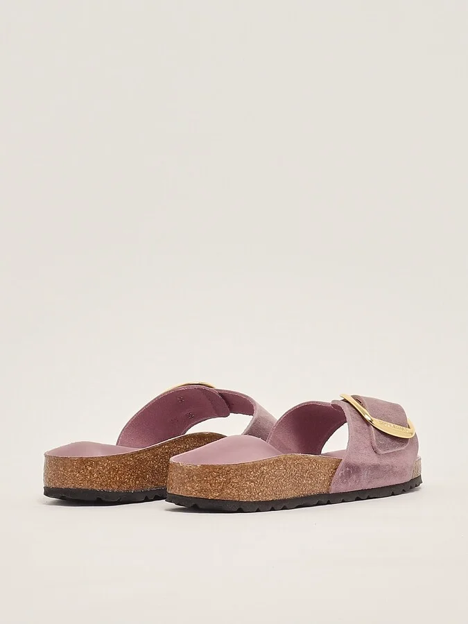 Madrid Big Buckle Oiled Leather Sandal - Image 3