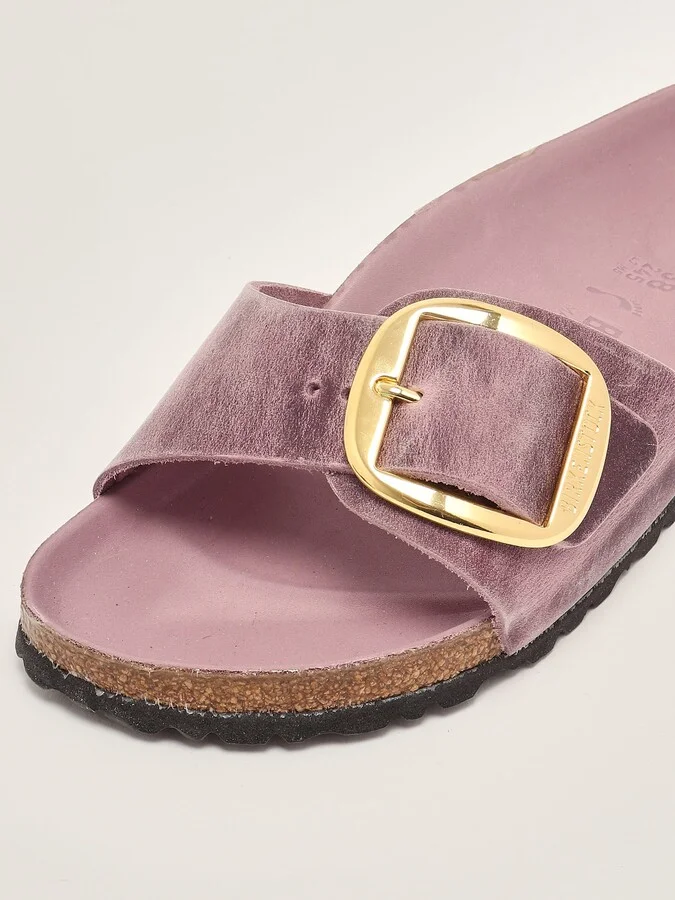 Madrid Big Buckle Oiled Leather Sandal - Image 5
