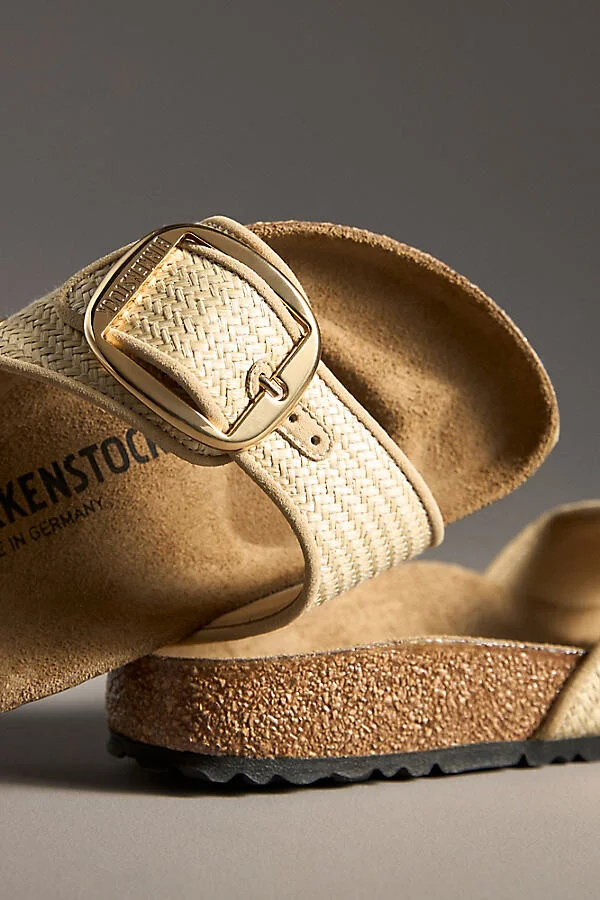 Madrid Big Buckle Raffia Sandals - Image 3