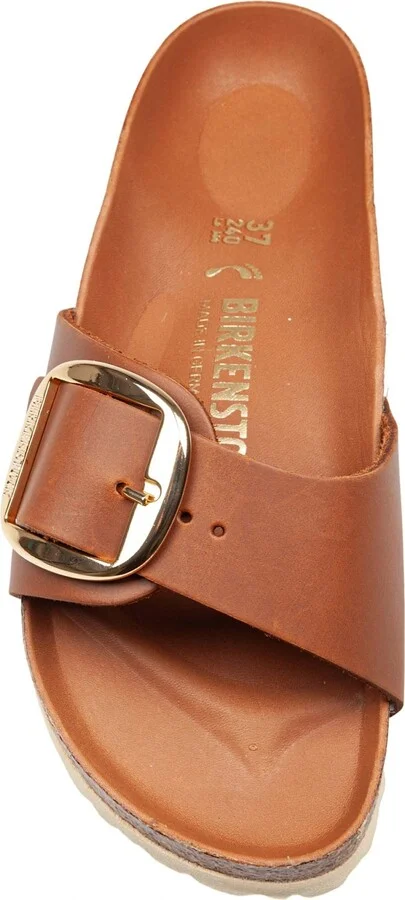 Madrid Sandal In Cognac Nubuck With Large Buckle - Image 2