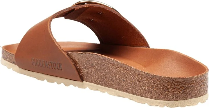 Madrid Sandal In Cognac Nubuck With Large Buckle - Image 3