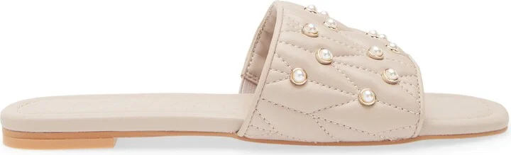Madyson Imitation Pearl Slide Sandal - Image 4