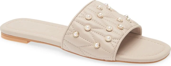Madyson Imitation Pearl Slide Sandal