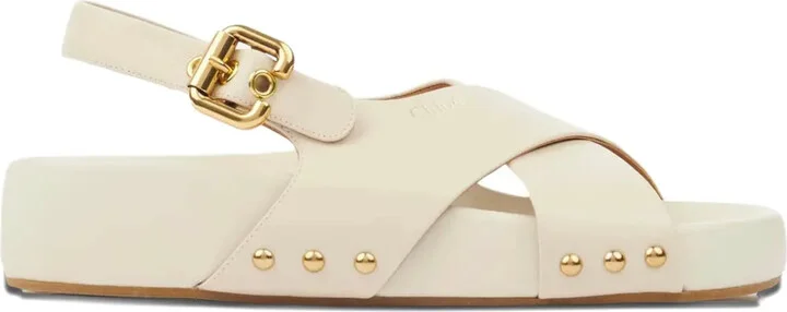 Mae cross-strap studded sandals