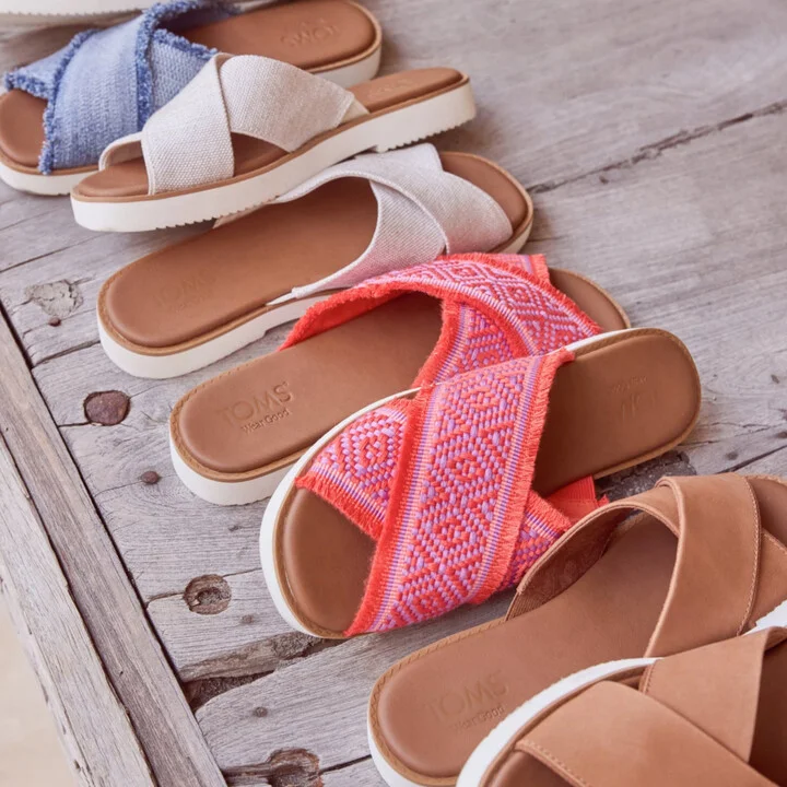 Mae Crossover Slide Sandal Flame Global Woven - Image 3