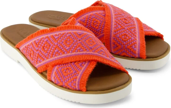 Mae Crossover Slide Sandal Flame Global Woven - Image 4