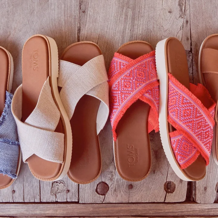 Mae Crossover Slide Sandal Natural Yarn Dye - Image 3