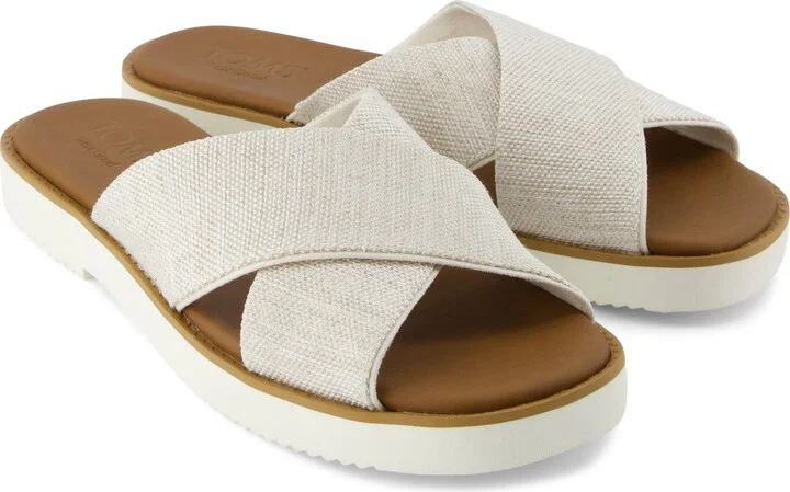 Mae Crossover Slide Sandal Natural Yarn Dye - Image 4