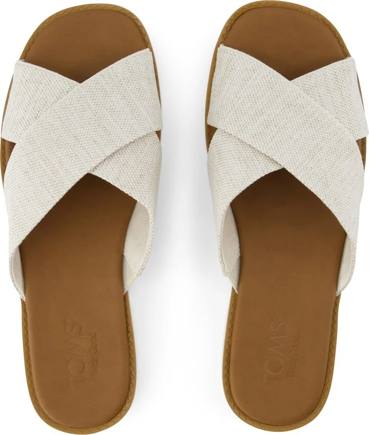 Mae Crossover Slide Sandal Natural Yarn Dye - Image 6