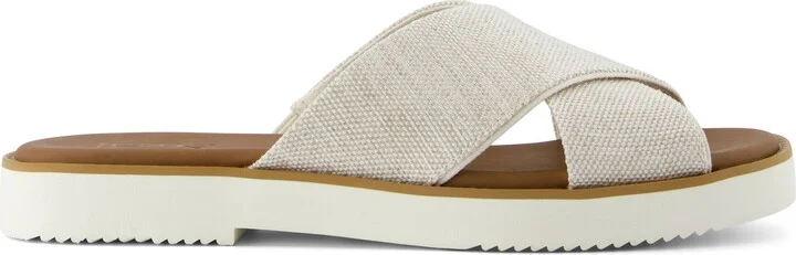 Mae Crossover Slide Sandal Natural Yarn Dye