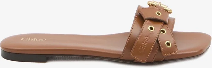 Mae Knotted-Strap Leather Flat Sandals