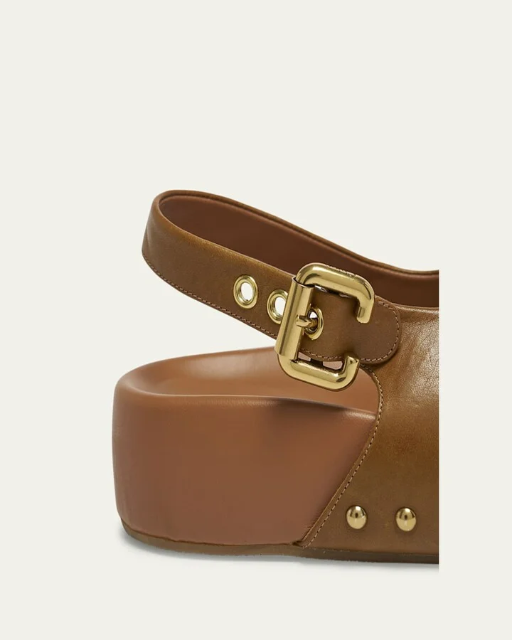 Mae Paddington Leather Crisscross Sandals - Image 2