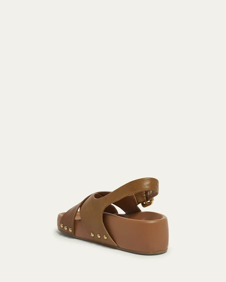 Mae Paddington Leather Crisscross Sandals - Image 3