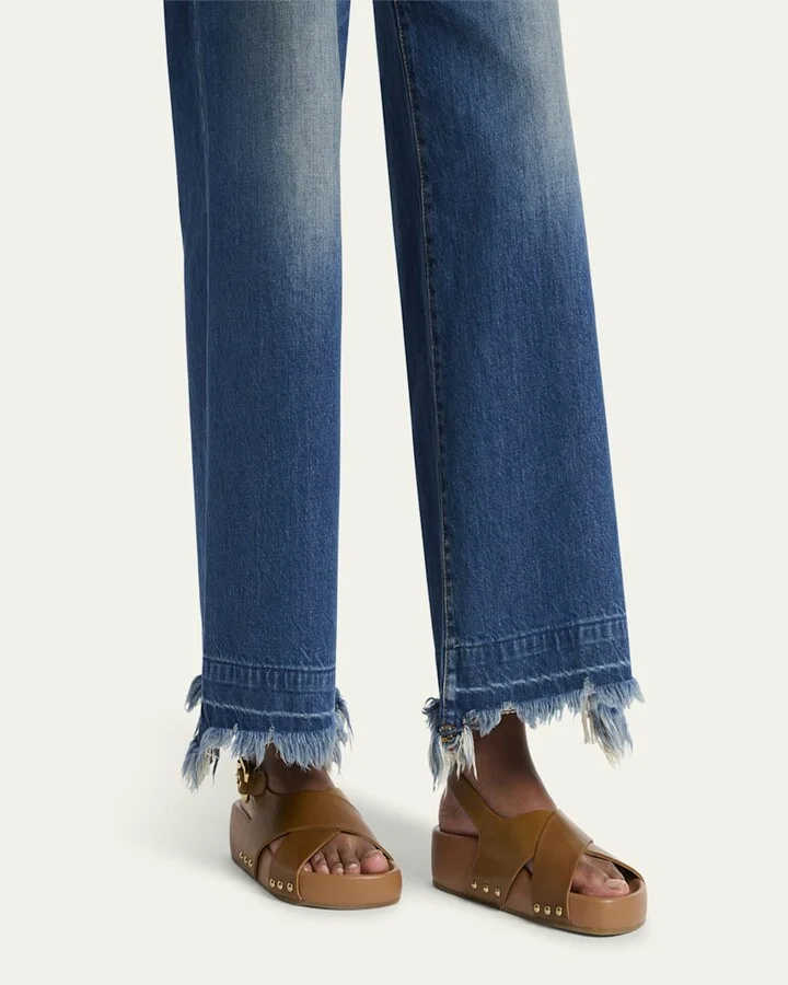 Mae Paddington Leather Crisscross Sandals - Image 4