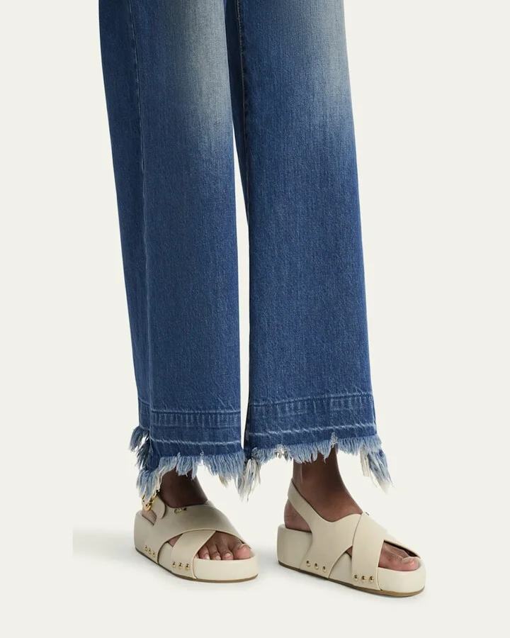 Mae Paddington Leather Crisscross Sandals - Image 8
