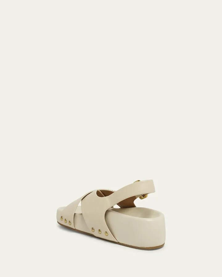 Mae Paddington Leather Crisscross Sandals - Image 9